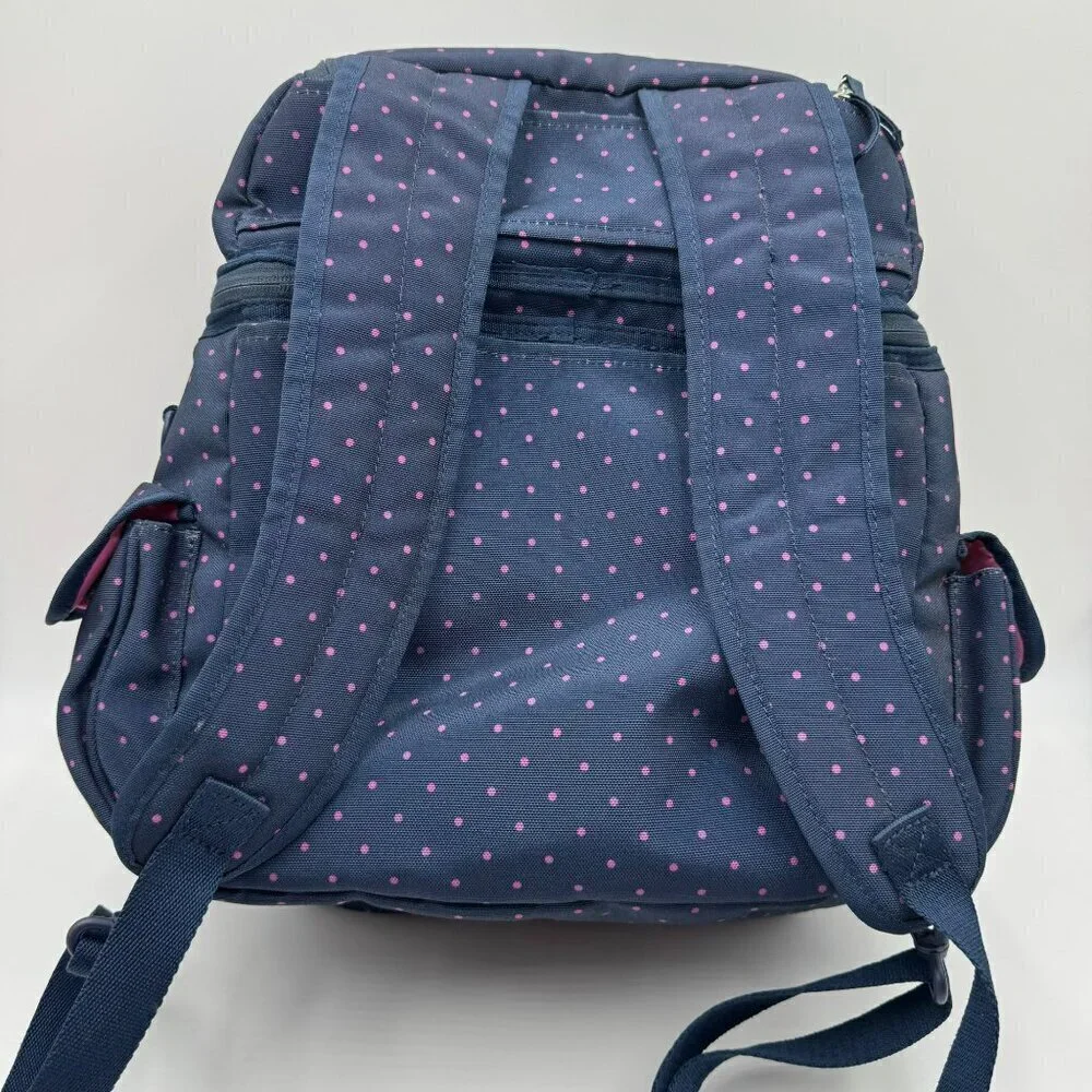 Matilda Jane Summer Fun Cooler Navy Thermo Padded Backpack With Pink Polka Dots